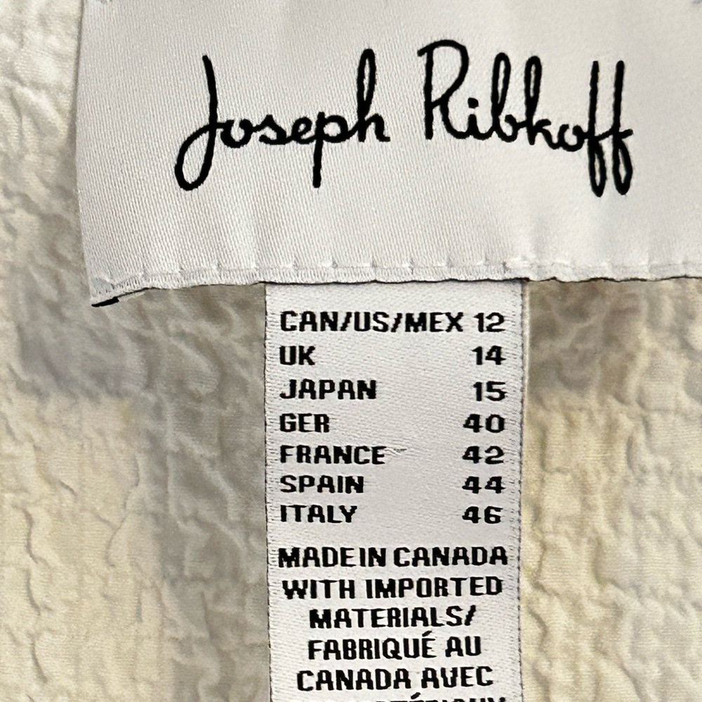 Joseph Ribkoff Cream Textured Sleeveless Top with Zip Pocket Size 12 - Picture 4 of 8